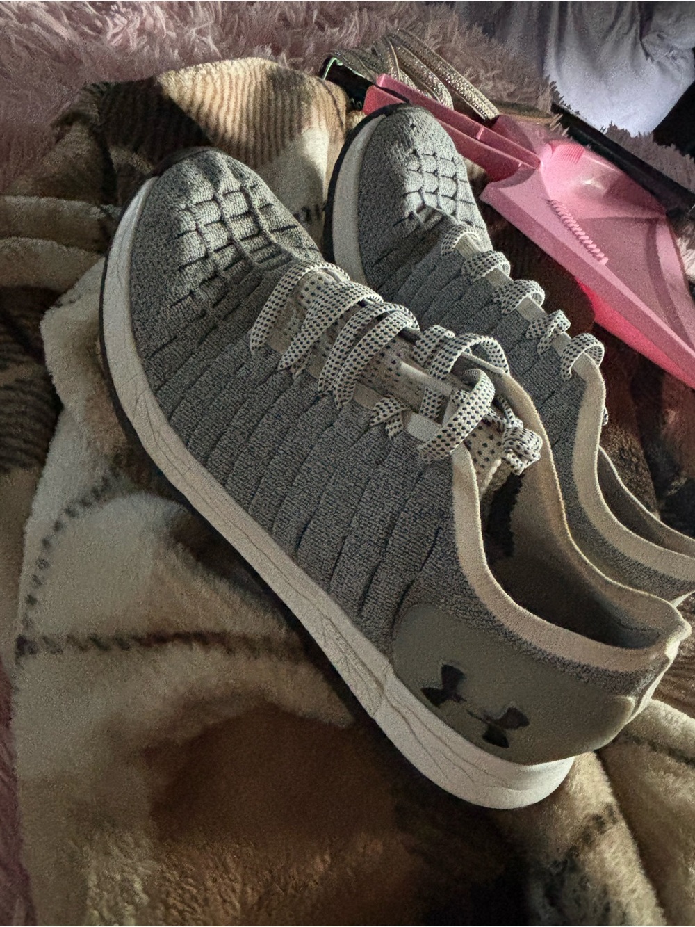 Under Armour Kids Gray Knit Sneakers